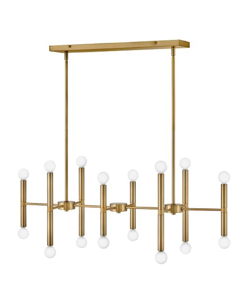 Millie 16-Light Chandelier in Lacquered Bra