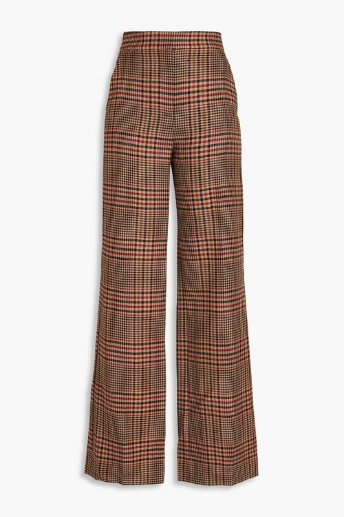 Tonelli Prince of Wales checked wool wide-leg pants