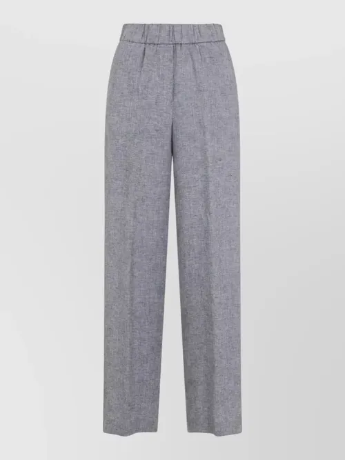 Peserico - linen straight leg trousers back and side pocket