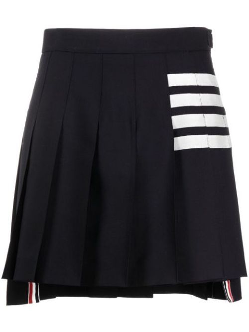 4-Bar pleated miniskirt