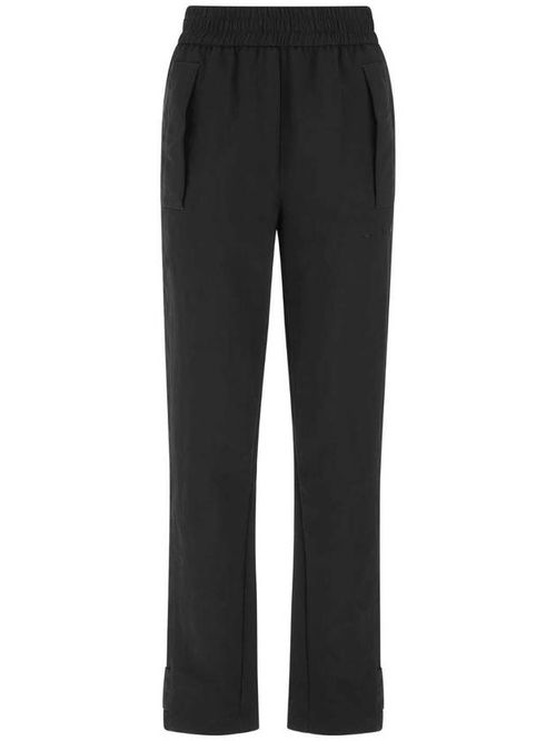 Ankle-strap straight-leg trousers - Black