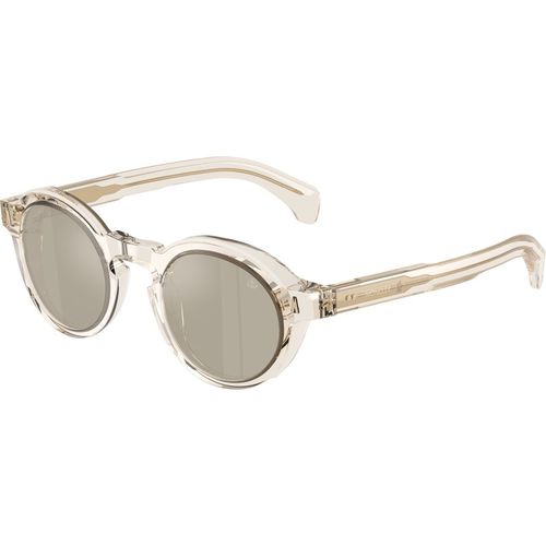 Moncler Unisex Moncler ME6012 AURONE 30035A Sunglasses Acetate Transparent Brown Round Normal Mirrored