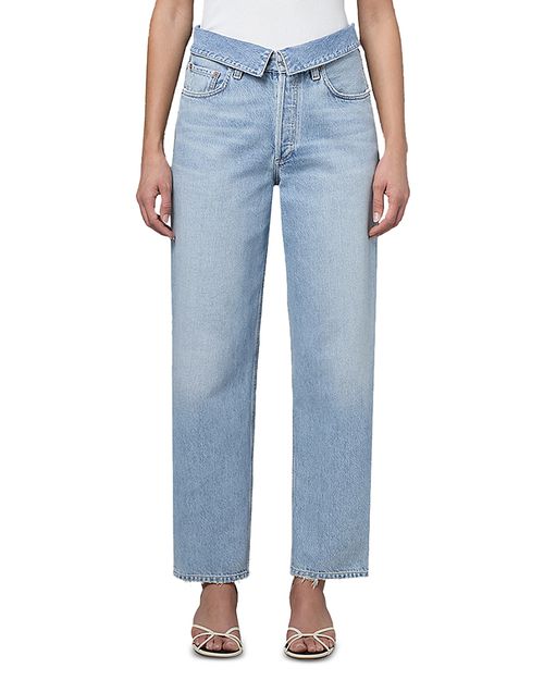 Echo Tapered Foldover Jeans in Syllable