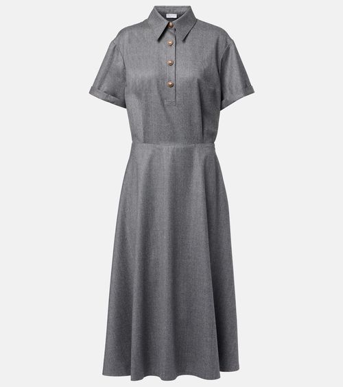 Virgin wool shirt dress