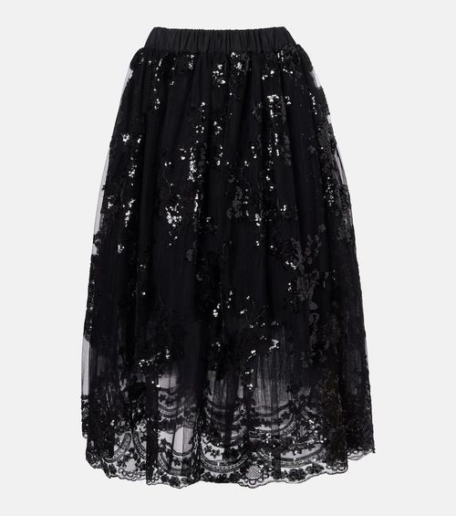 Sequined midi skirt