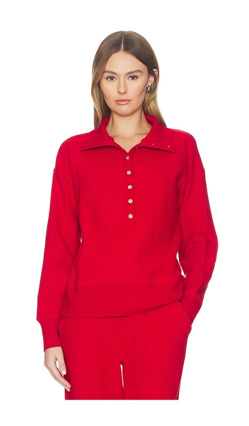 Negative Underwear Waffle Knit Pullover in Red. L. Also in M, S, XL/1X