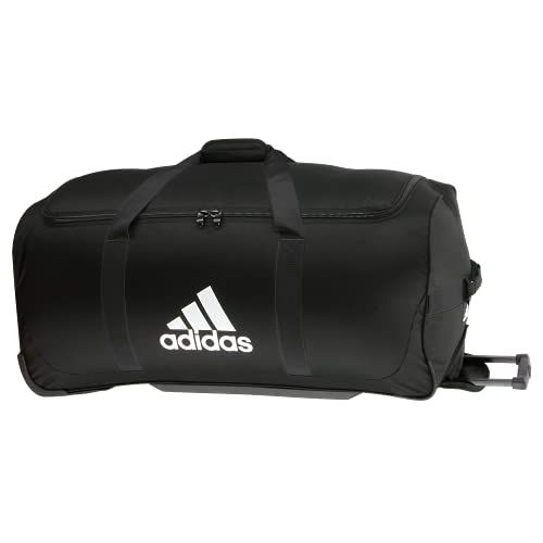 Adidas Team XL 2 Wheel Duffel Bag, Black/White, One Size