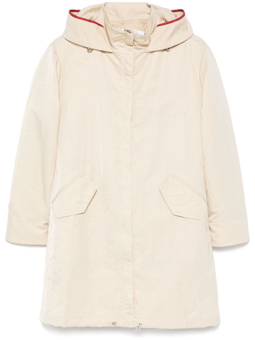 Hooded parka coat - Neutrals