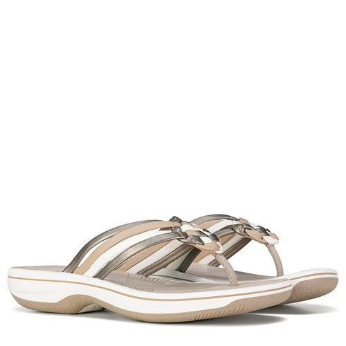 Women's Breeze Coral Cloudsteppers Flip Flop Sandals (Silver Multi)