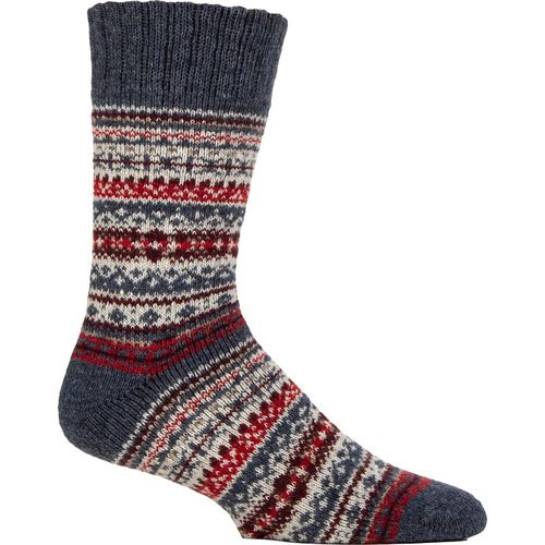 Country Pursuit Mens Wool Blend Hiking Socks Cushioned Walking Boot - Blue