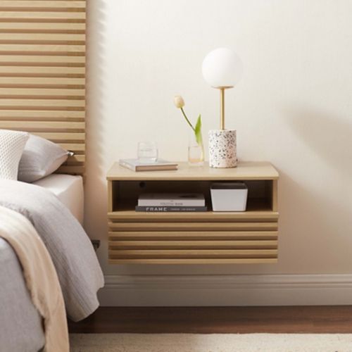 Modway Render 23" Wall Mount Nightstand, Oak