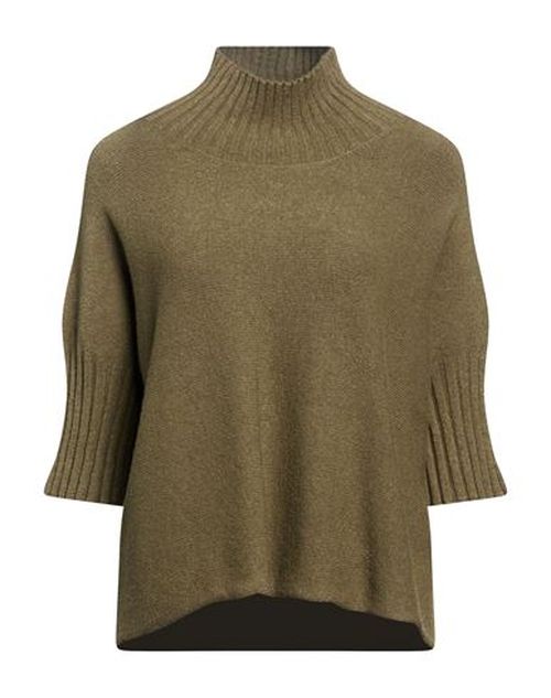 Woman Turtleneck Military green Size L Viscose, Polyester, Polyamide