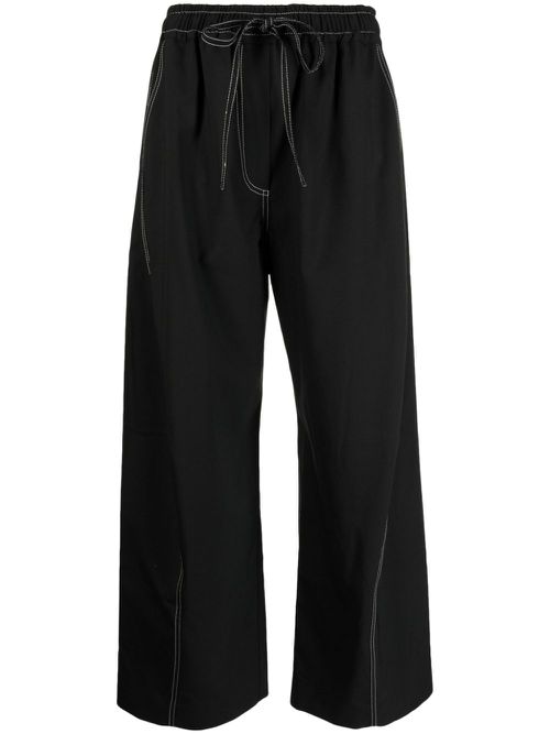 Una wide-leg trousers - Black