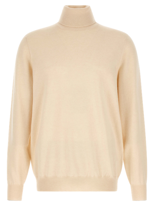 Cashmere Turtleneck Sweater — Beige