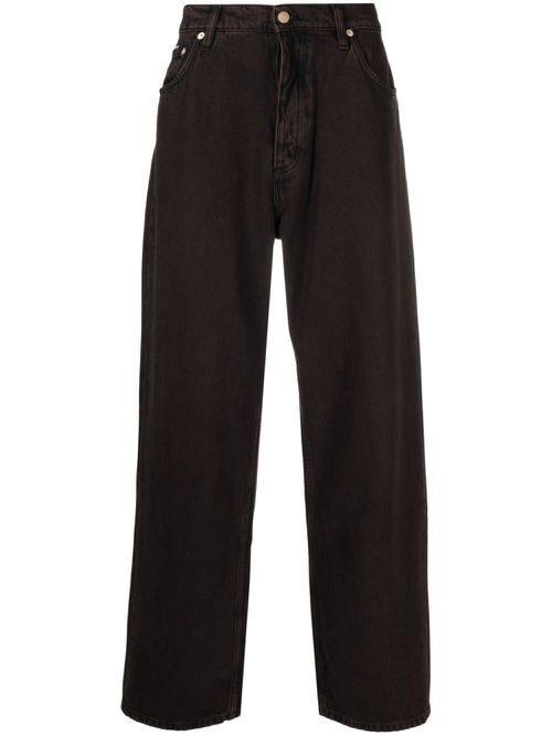Benz high-rise straight-leg jeans - Brown
