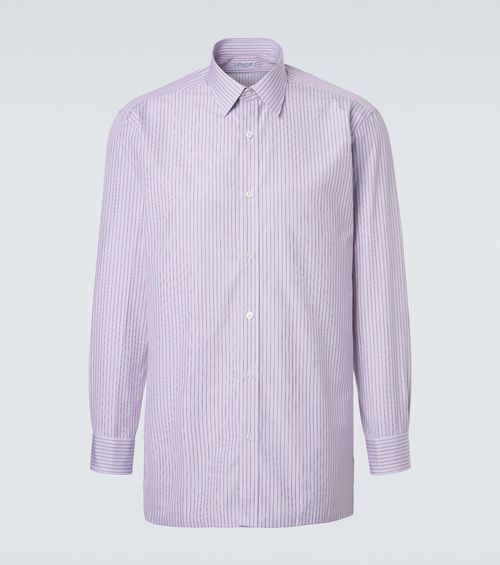 Striped cotton poplin shirt