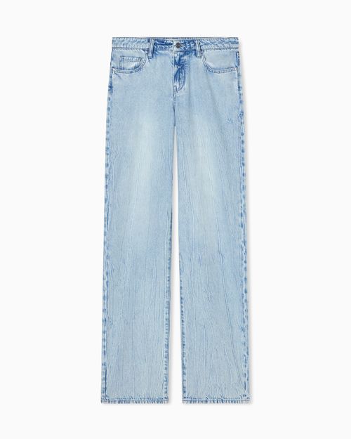Relaxed Denim Jeans in Light Blue Lyocell Cotton