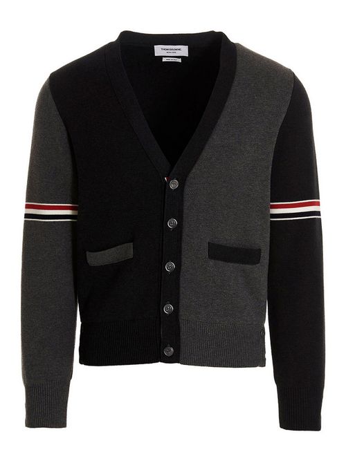 Two-color cardigan