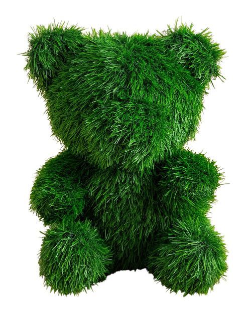 14In Uv-Resistant Artificial Grass Garden Plush Topiary Bear  (Indoor/Outdoor)