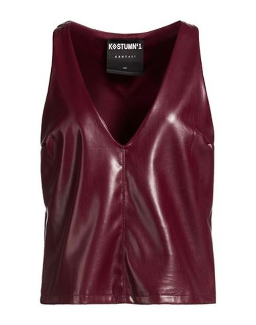! Woman Top Burgundy Size M Polyester