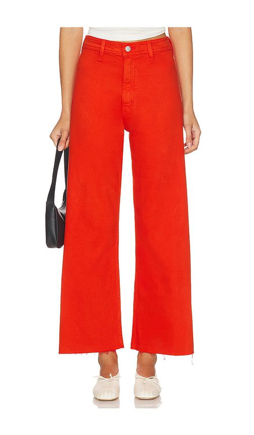 PISTOLA Penny Crop High Rise Wide Leg Jeans in Red. - 23 also , 25, 26, 27, 28, 29, 30, 31