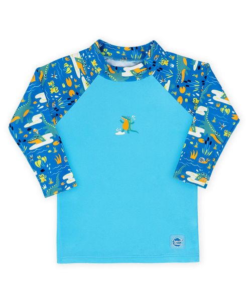 Toddler Long Sleeve Rashguard - Crocodile swamp