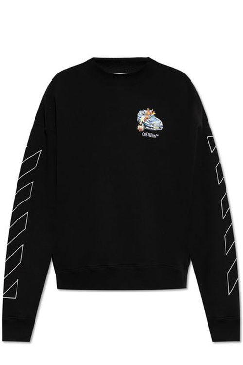 [Off-White] ロゴ エンブロイダリー スウェットシャツ B.C STOCK トレーナー スウェット P of E BIG FLOWER エンブロイ