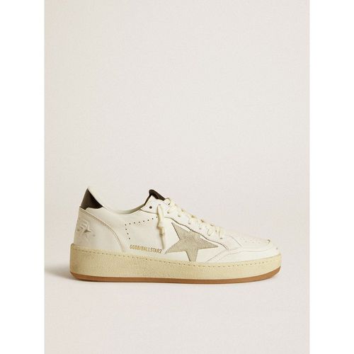 Golden Goose - Women's Ball Star With Ice-gray Suede Star And Glossy Black Leather Heel Tab, Woman