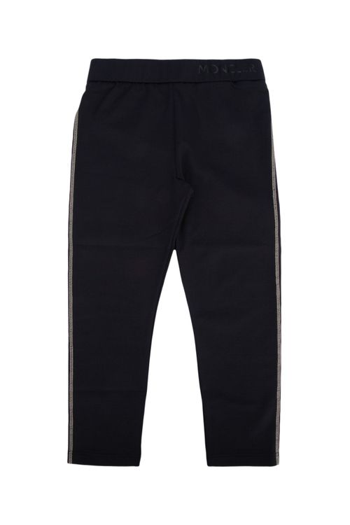Striped Side-Tape Leggings — Black