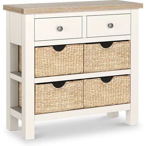 Farro Basket Console Table for Country / Coastal Hallways | Roseland