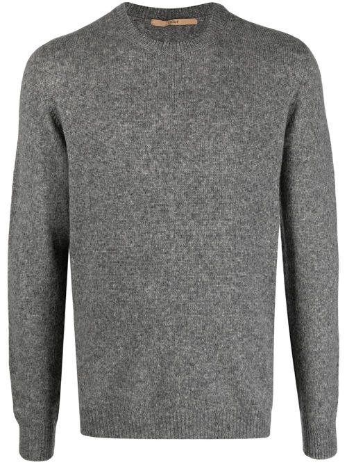 Crew-neck long-sleeve jumper - Grey