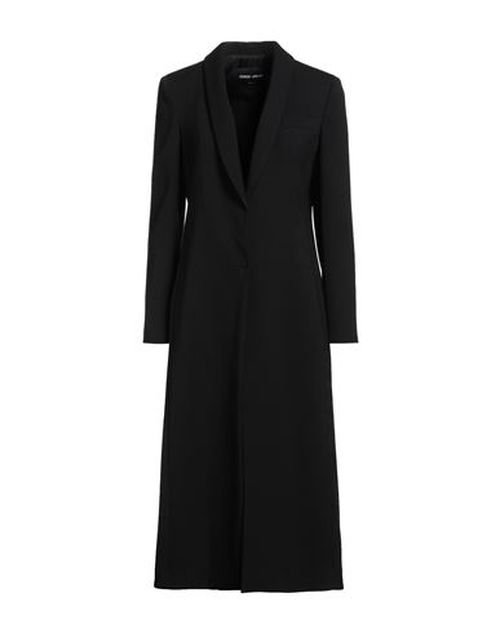 Woman Overcoat & Trench Coat Black Size 4 Virgin Wool, Elastane