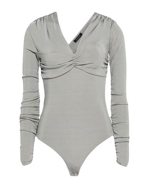 Woman Bodysuit Grey Size L Viscose, Polyamide, Elastane