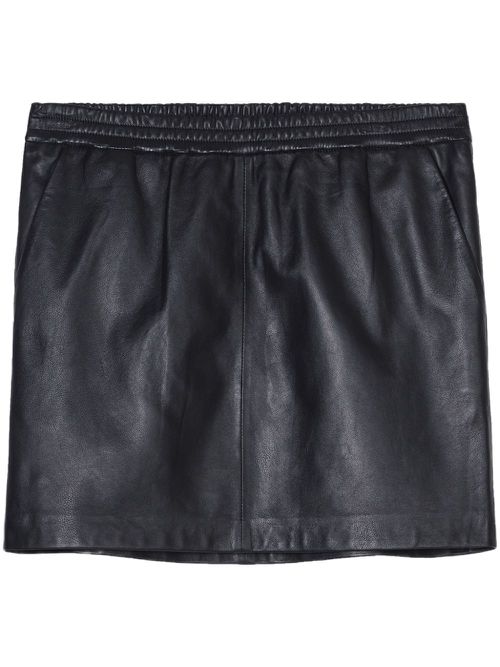 Leather mini skirt - Black