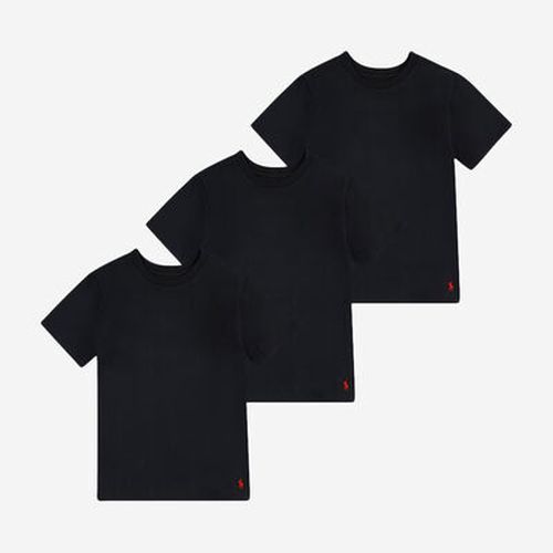 Boys' 3-Pack Classic Fit Crew T-Shirt (8-20) in Black
