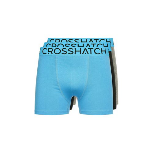 Crosshatch ens Knightling VE Boxer Shorts Pack - Blue/Black/Grey - - Blue/Black/Grey - 95% Cotton/5% Elastane