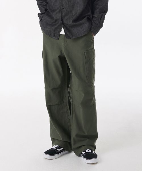 White Satin Parachute Cargo Pants