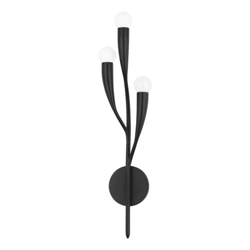 Aged Iron Three Light Wall Sconce from the Labra Collection