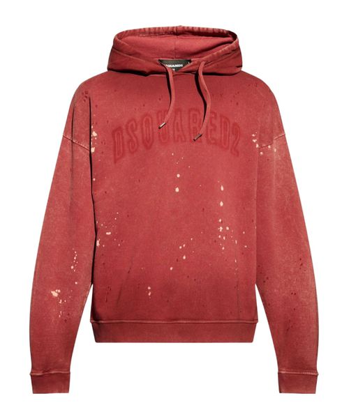 logo-print cotton hoodie