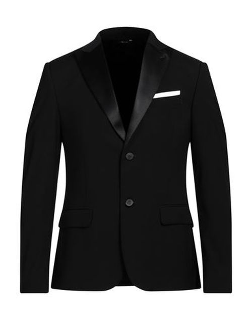 Man Blazer Black Size 38 Polyester, Viscose, Elastane