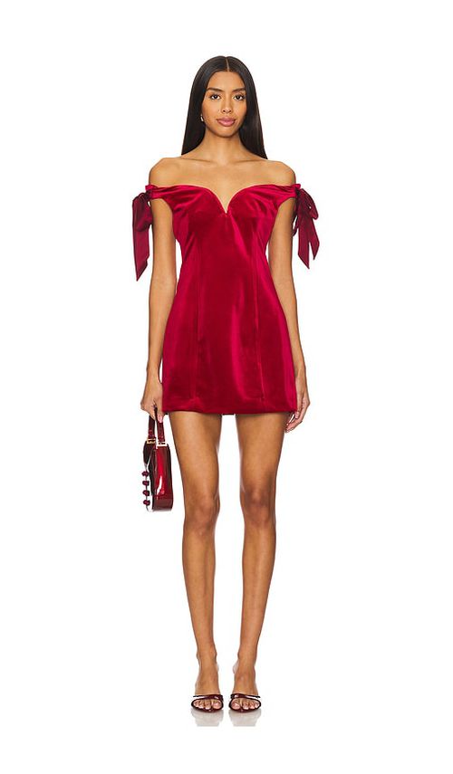 Leslie Amon Je T'aime Mini Dress in Burgundy. - M also in