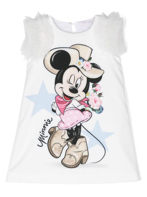 X Disney Minnie Mouse-print dress - White