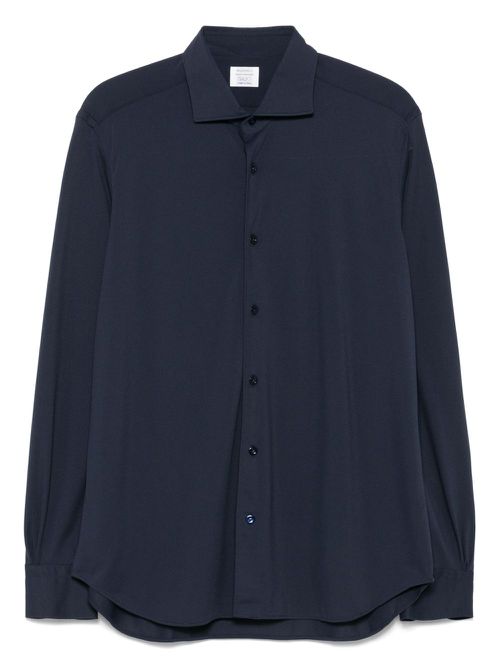 Mazzarelli spread-collar shirt - Blue