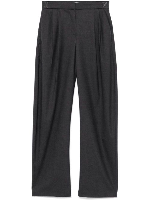 Virgin Wool Tailored Trousers — grey