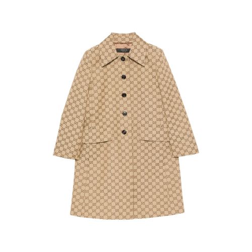 GG Supreme Leather-trim Coat