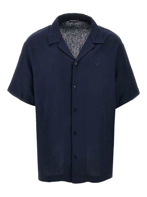 Short-sleeves button-up shirt - Blue