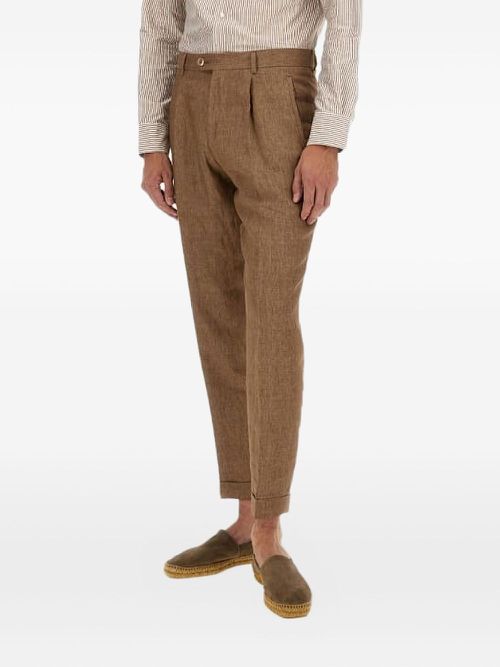 Pleated trousers - Brown