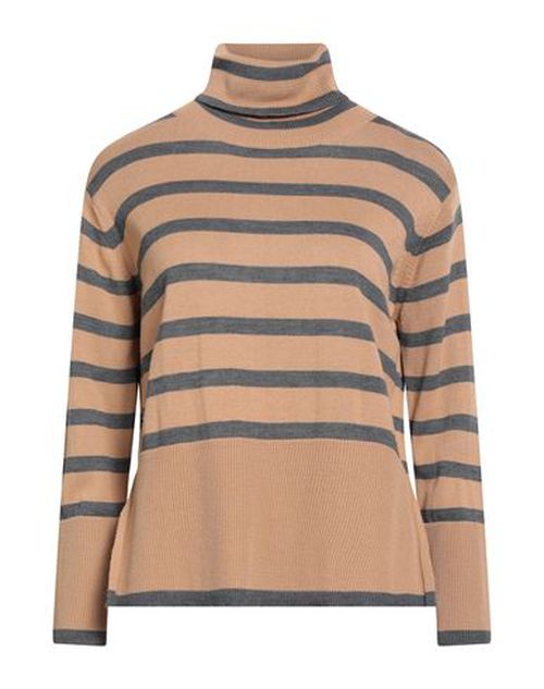 B. yu Woman Turtleneck Camel Size XS Merino Wool, Acrylic