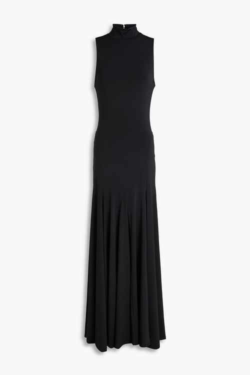 Alice Olivia - Augusta open-back jersey maxi dress - Black - US 10