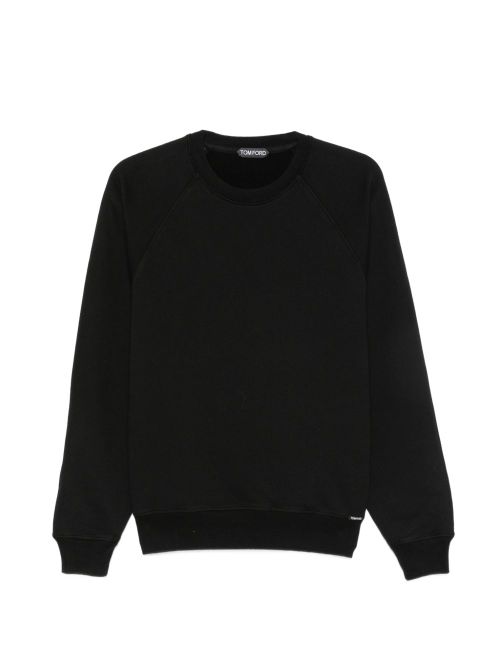 Crewneck Cotton Sweatshirt — Black